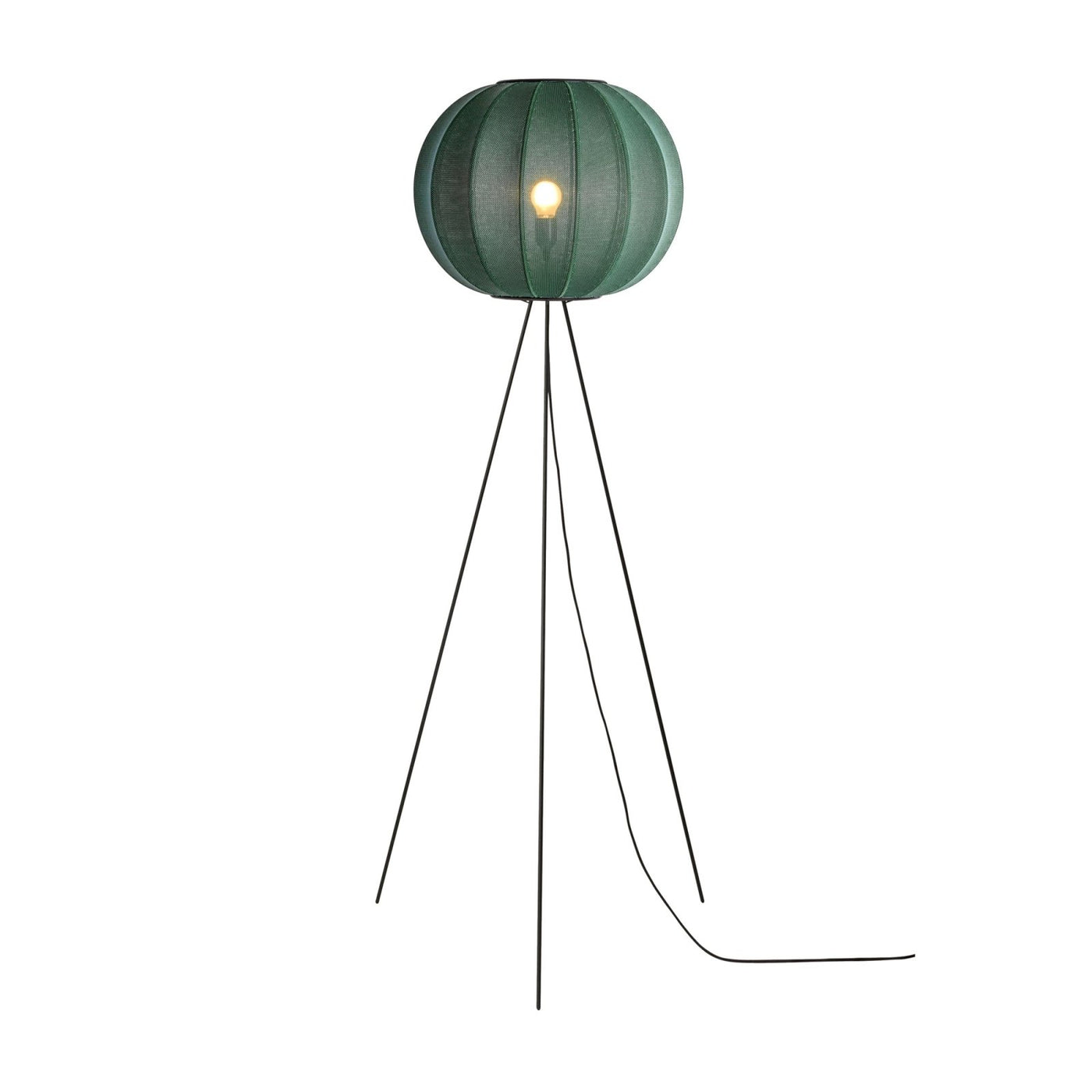 Knit-Wit High Floor Lamp 45 - Tweed Green (on)