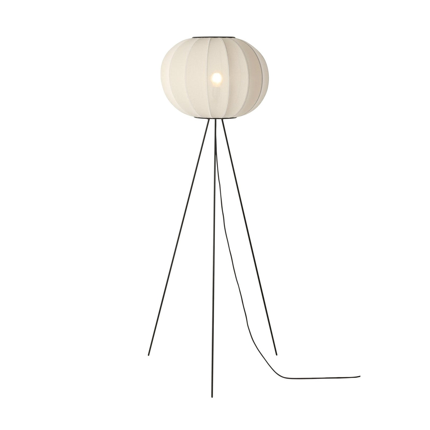 Knit-Wit High Floor Lamp 45 - Pearl White (on)