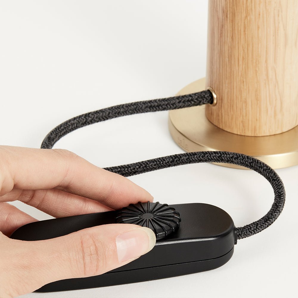 Tala US · Knuckle Table Lamp in Oak + Sphere IV | socius design in Rochester, MN
