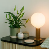 Tala US · Knuckle Table Lamp in Walnut + Sphere IV | socius design in Rochester, MN
