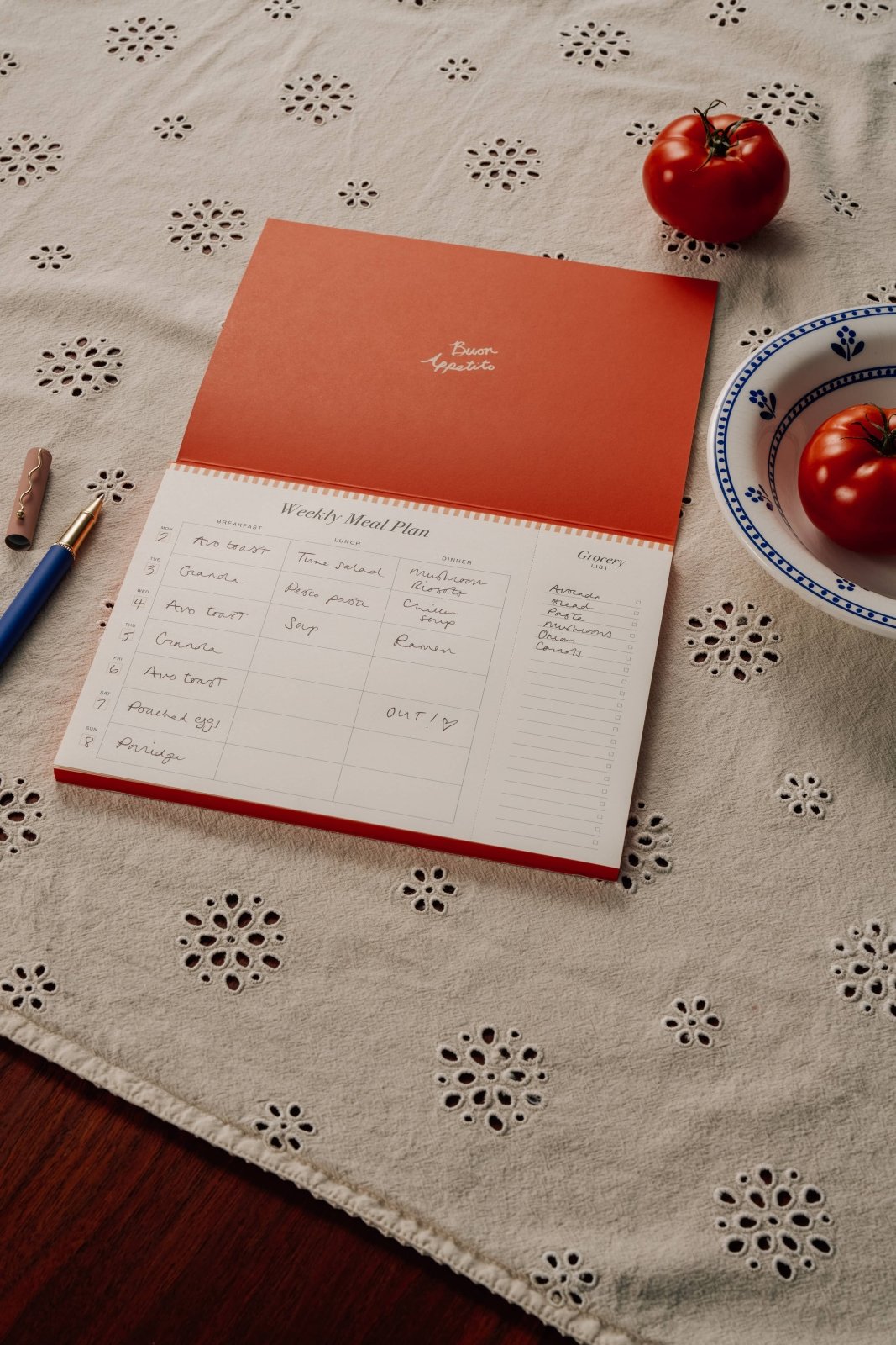 Papier · La Dolce Vita Undated Weekly Meal Planner & Grocery List | socius design in Rochester, MN