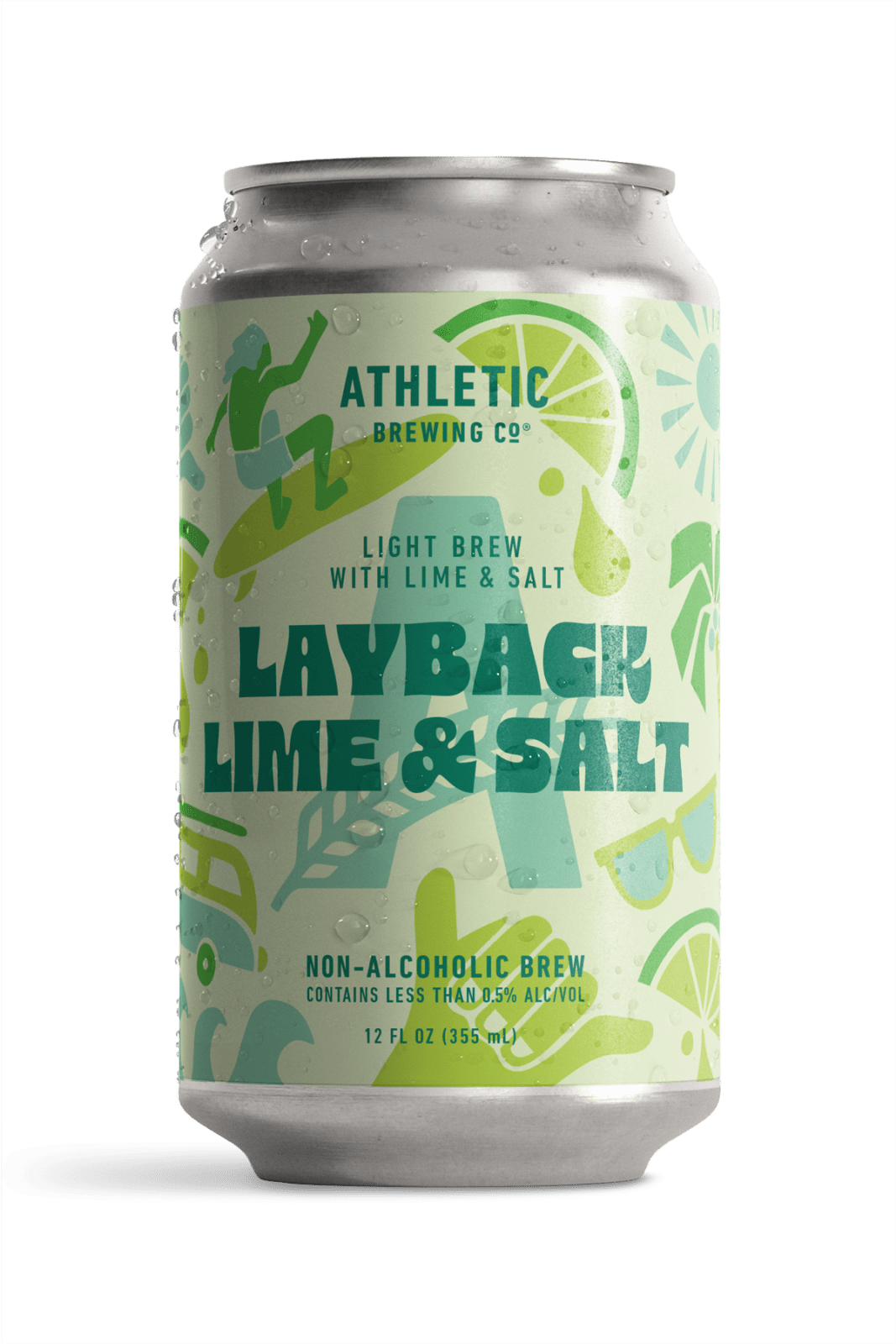 Athletic Brewing Company · Layback Lime & Salt · Non - Alcoholic Light Brew 6 - Pack | socius design in Rochester, MN