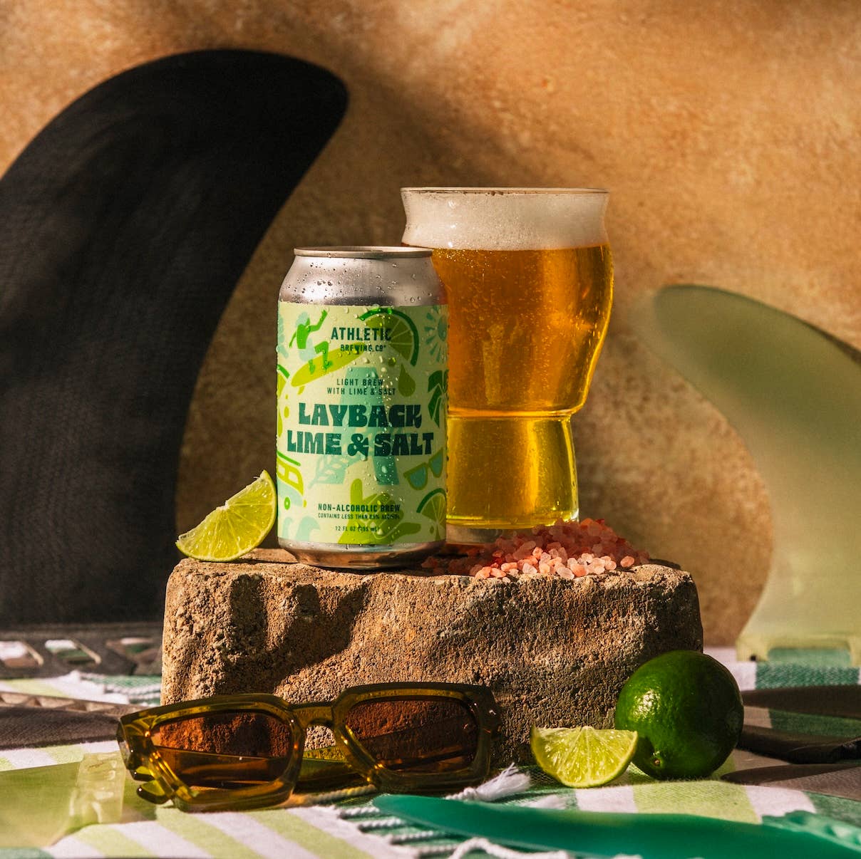 Athletic Brewing Company · Layback Lime & Salt · Non - Alcoholic Light Brew 6 - Pack | socius design in Rochester, MN
