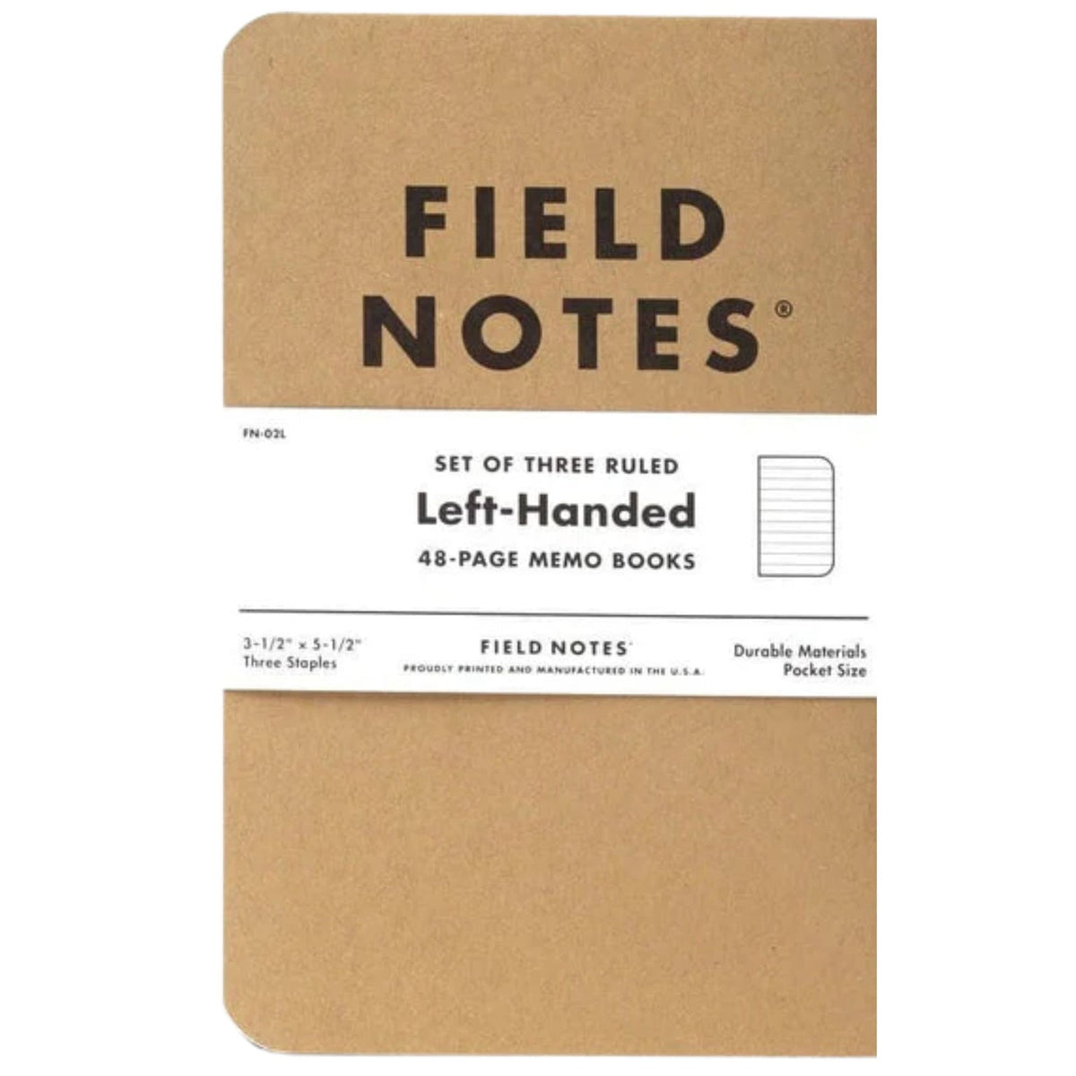 Field Notes Left-Handed 3-pack memo books