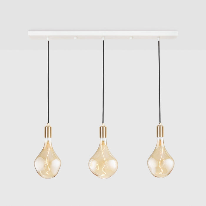 Linear Triple Pendant in Brass + Voronoi II · Tala US