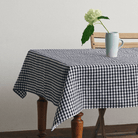 Fog Linen Work · Linen Table Cloth in Navy White Check · Square | socius design in Rochester, MN