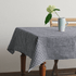 Fog Linen Work · Linen Table Cloth in Navy White Check · Square | socius design in Rochester, MN