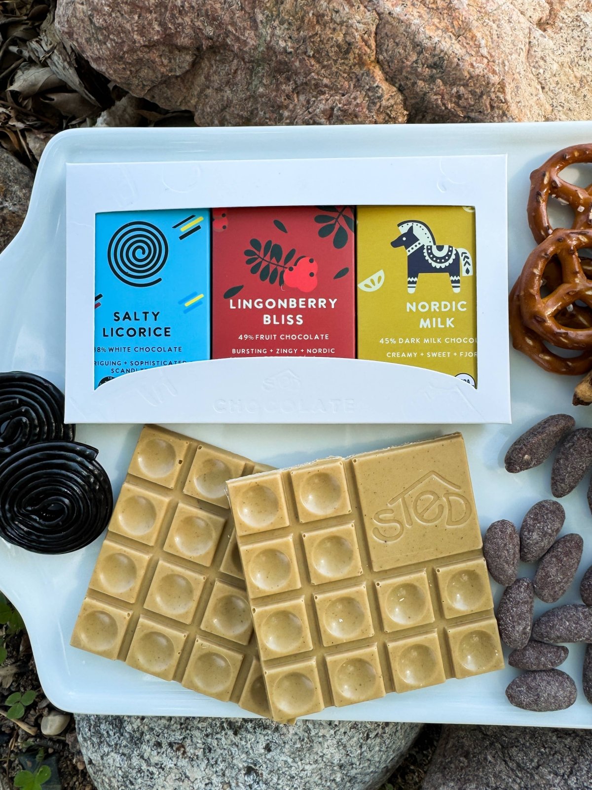 Sted Chocolate · Lingonberry Bliss Mini Bar | socius design in Rochester, MN