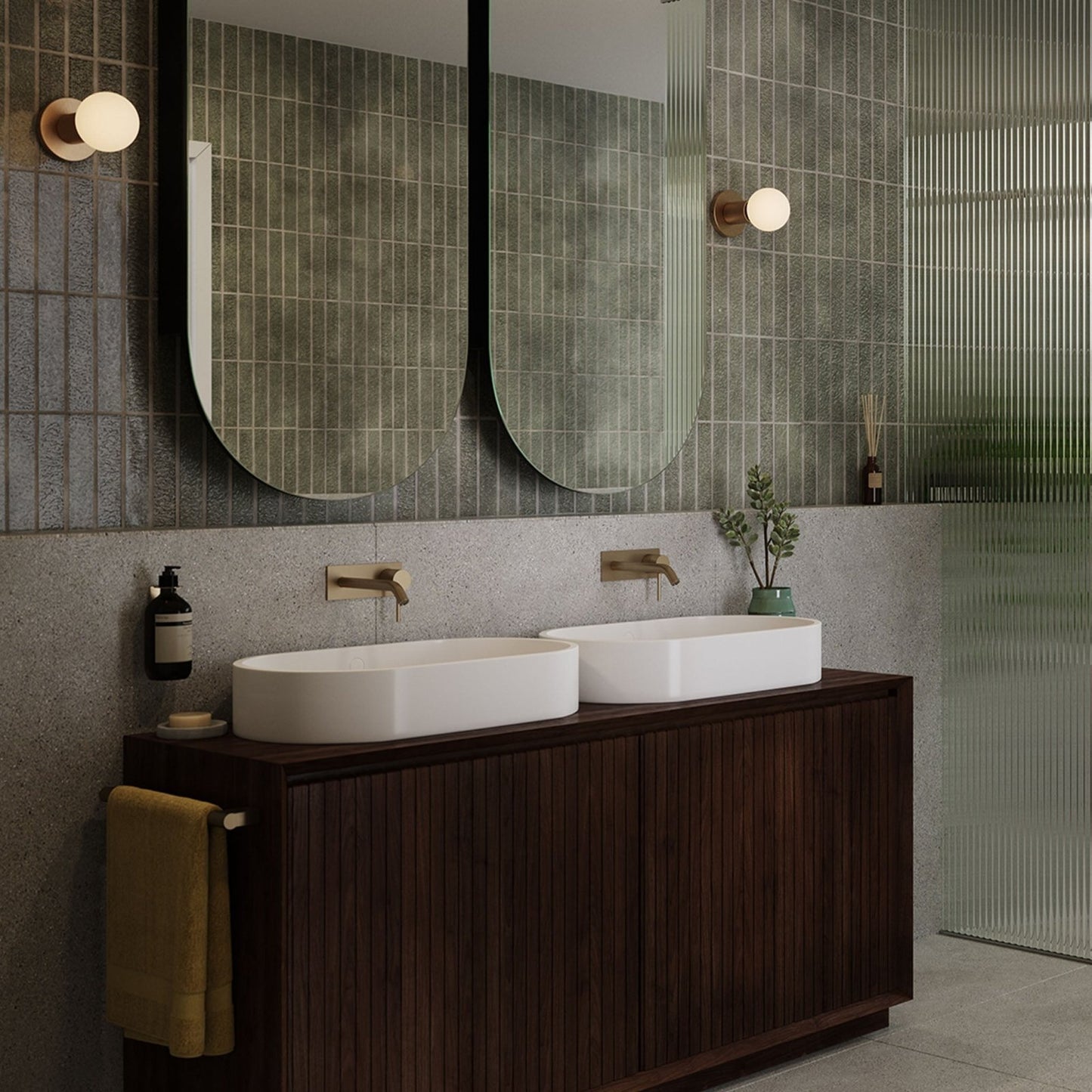 Tala US · Lochan Wall Light in Brass + Sphere III | socius design in Rochester, MN