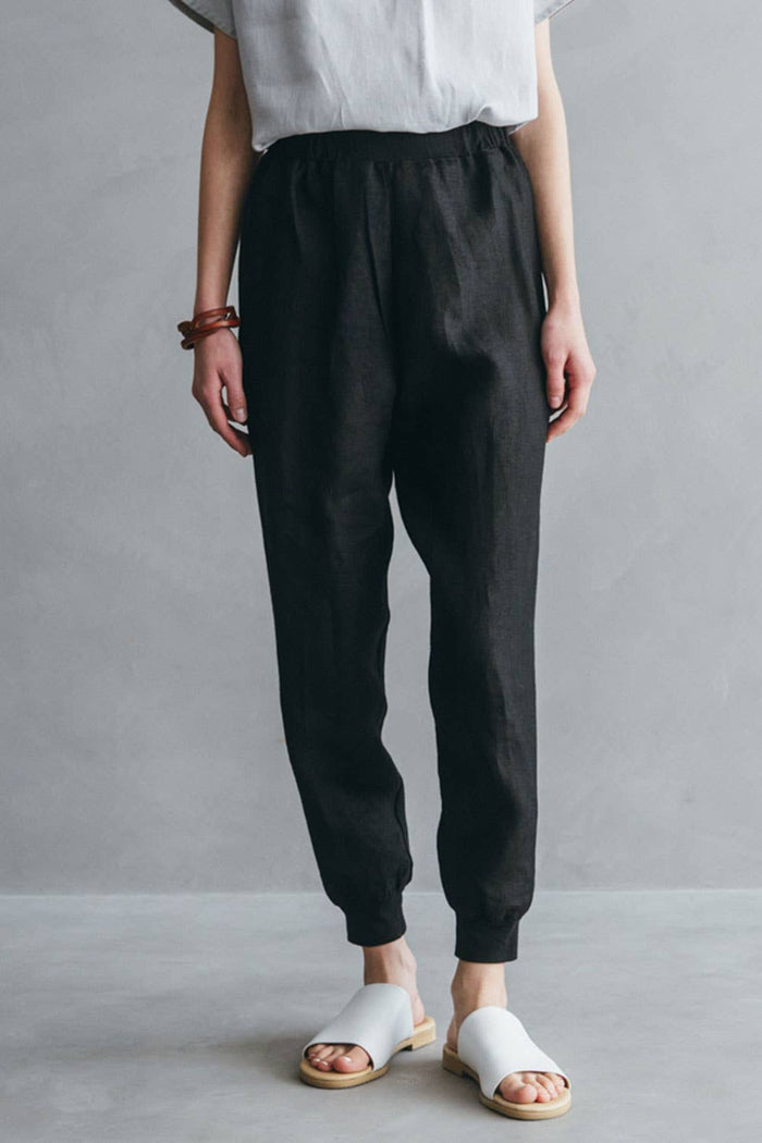 Fog Linen Work · Luna Linen Pants in Black | socius design in Rochester, MN