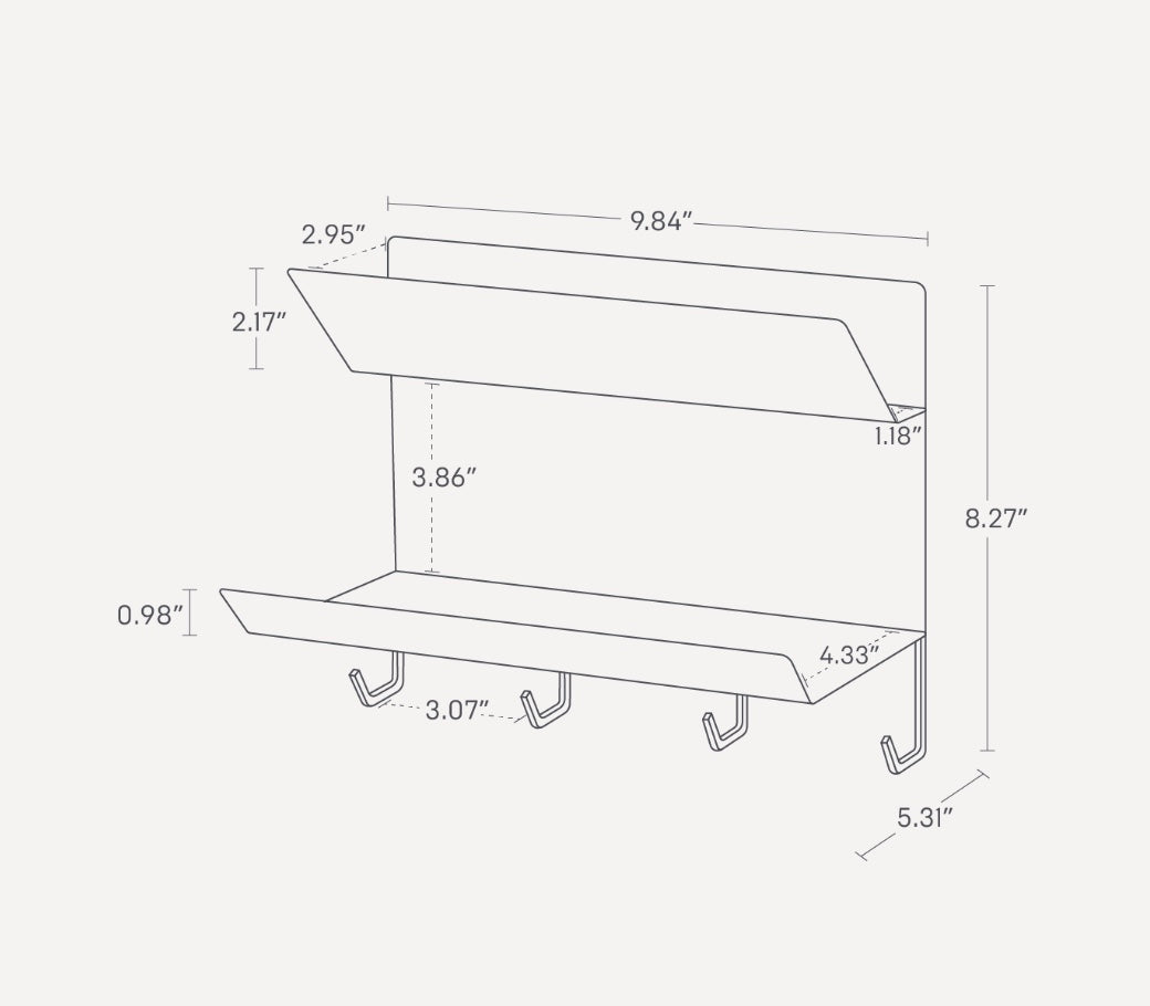 Yamazaki Home · Magnetic Entryway Rack - Steel | socius design in Rochester, MN