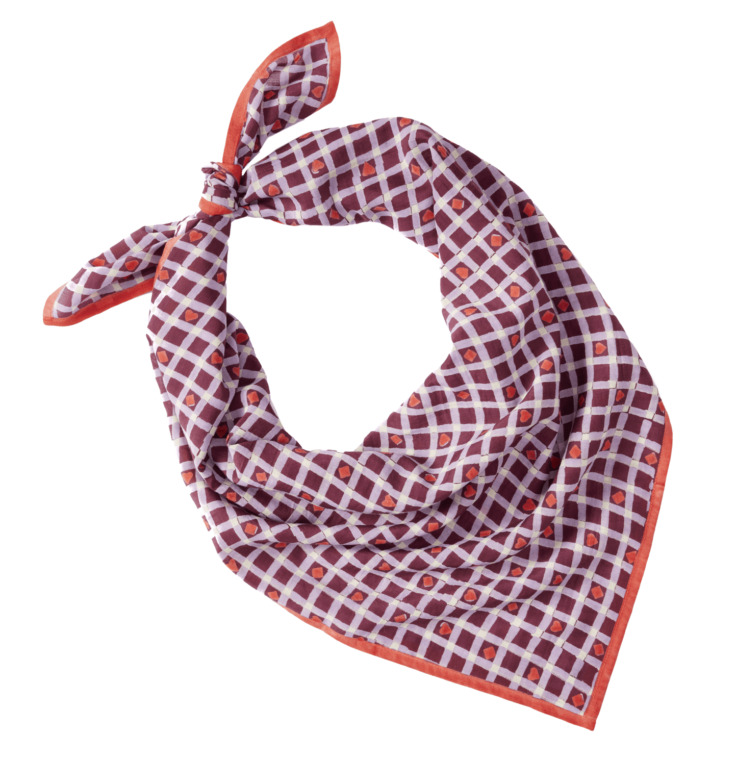 Block Shop · Maroon Hearts Square Scarf | socius design in Rochester, MN