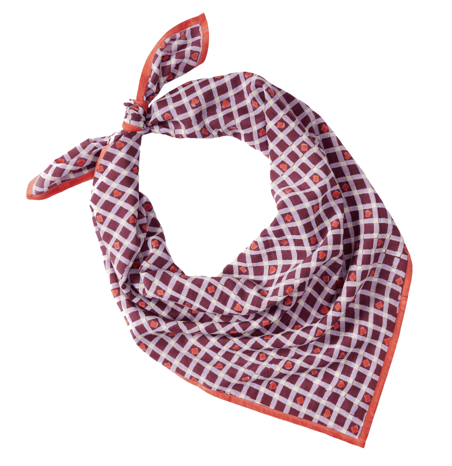 Block Shop · Maroon Hearts Square Scarf | socius design in Rochester, MN