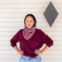 Block Shop · Maroon Hearts Square Scarf | socius design in Rochester, MN