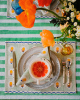 Soil to Studio · Maya Hand Block - Printed Cotton Tablecloth · Mint Green · 60x110" | socius design in Rochester, MN