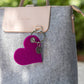 Graf Lantz · Merino Wool Heart Key Fob in Fuchsia | socius design in Rochester, MN