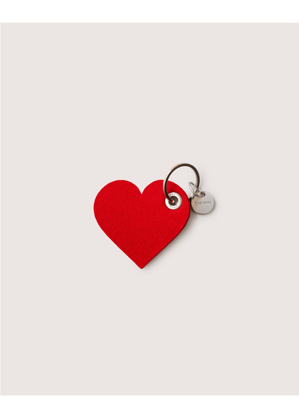 Graf Lantz · Merino Wool Heart Key Fob - Red | socius design in Rochester, MN