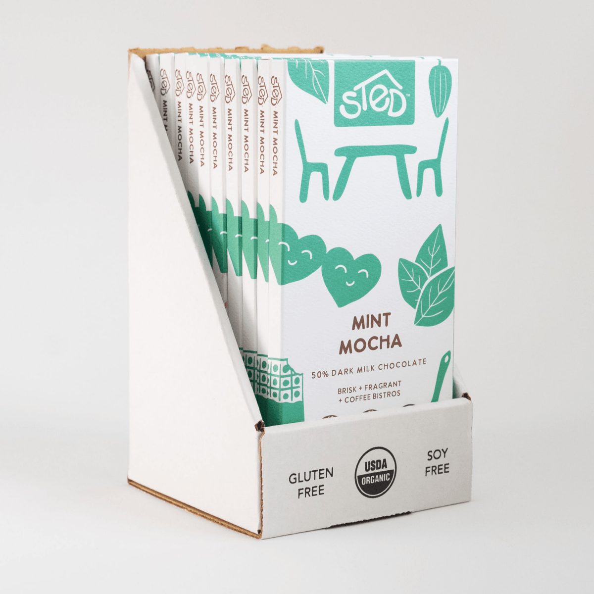 Sted Chocolate · Mint Mocha Dark Milk Chocolate Bar | socius design in Rochester, MN