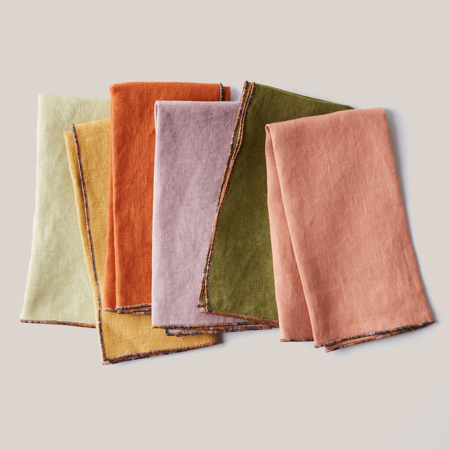 ATELIER SAUCIER · Mix - and - Match Chroma Reclaimed Fabric Napkin Set (6) | socius design in Rochester, MN