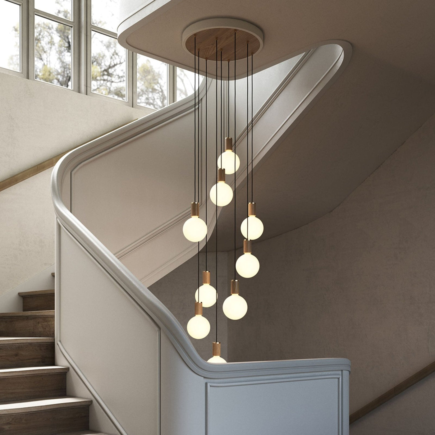 Tala US · Nine Pendant in Oak + Sphere IV | socius design in Rochester, MN