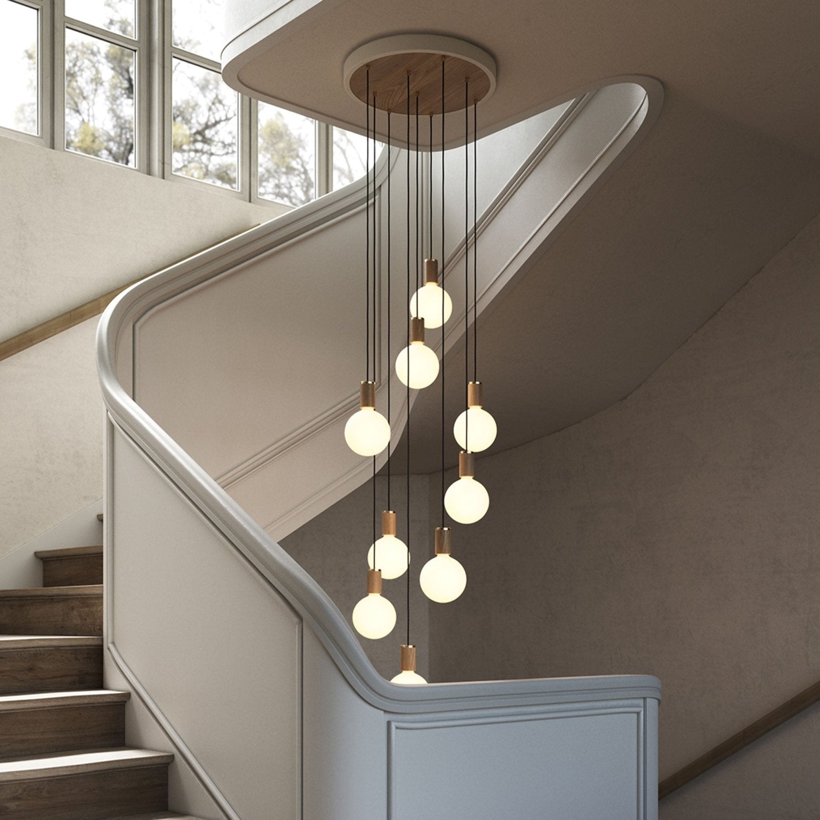 Tala US · Nine Pendant in Oak + Sphere IV | socius design in Rochester, MN