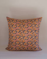 Soil to Studio · Noor Hand Block - printed Linen Pillow in Cafe | socius design in Rochester, MN
