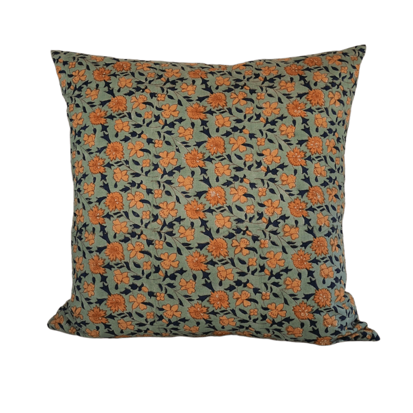 Soil to Studio · Noor Hand Block - printed Linen Pillow in Sage | socius design in Rochester, MN