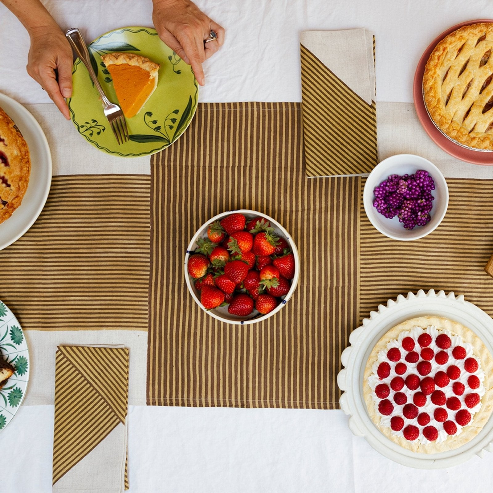 Block Shop · Nutmeg Crosshatch Napkin | socius design in Rochester, MN