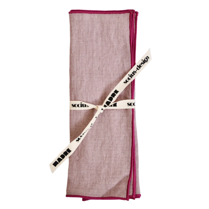 MADRE Linen · Oyster Linen Cocktail Napkin Set · MADRE Linen x socius design | socius design in Rochester, MN