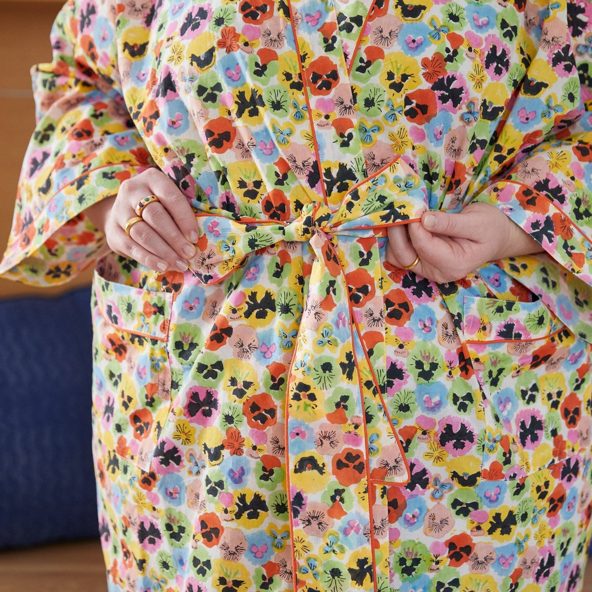 Block Shop · Pansies Hand Block Printed Robe | Warhol | socius design in Rochester, MN