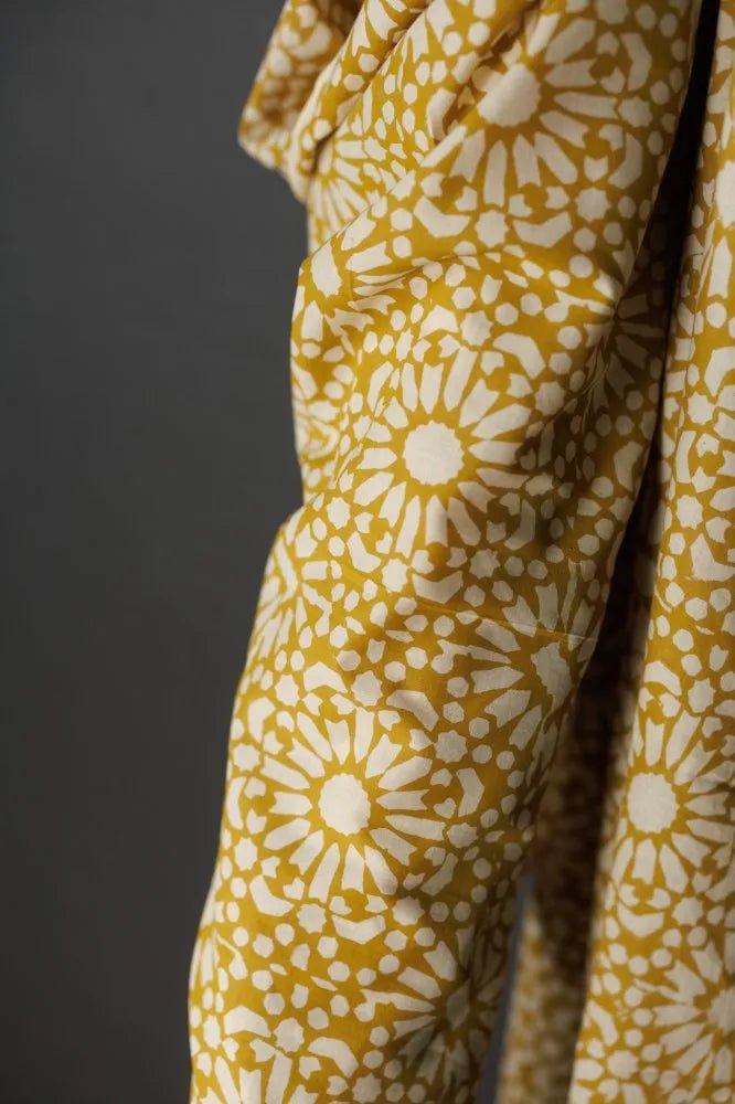 MERCHANT & MILLS · Papercut Ochre Hand Block - Printed Cotton | socius design in Rochester, MN