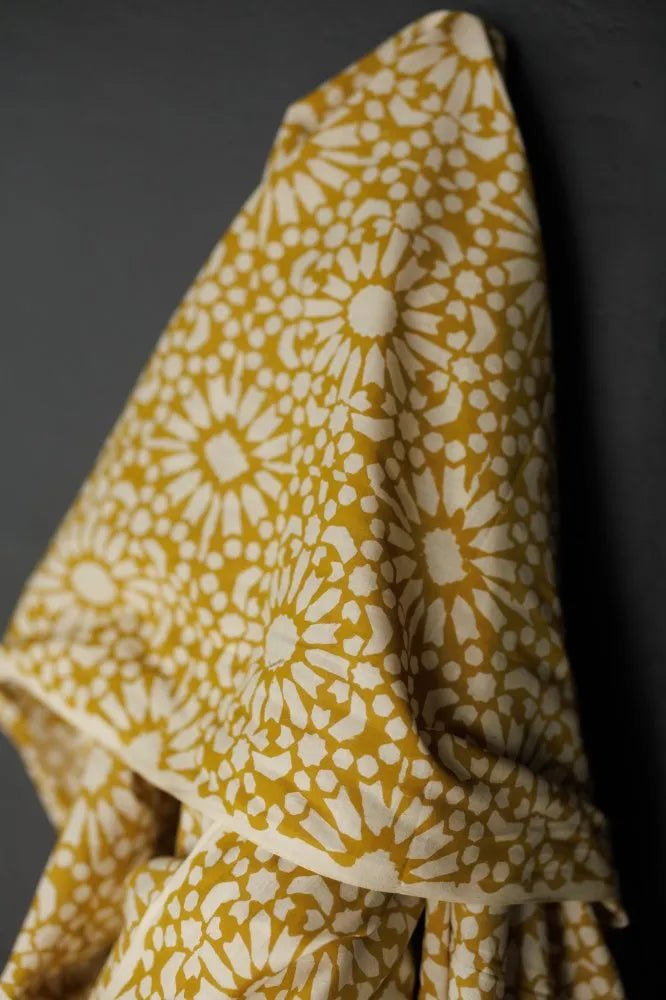 MERCHANT & MILLS · Papercut Ochre Hand Block - Printed Cotton | socius design in Rochester, MN