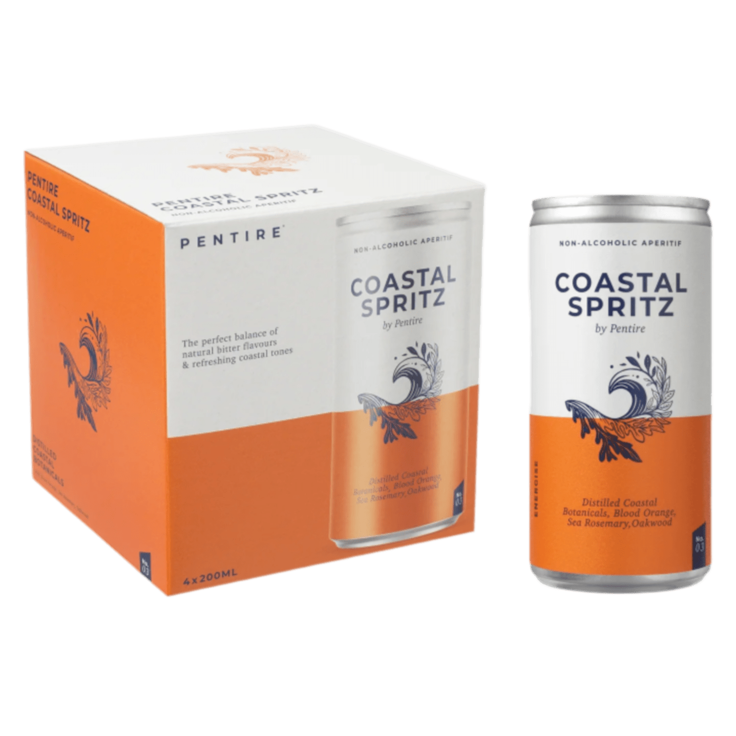 Pentire Drinks Inc. · Pentire Coastal Spritz · Non - Alcoholic RTD 330ml can | socius design in Rochester, MN