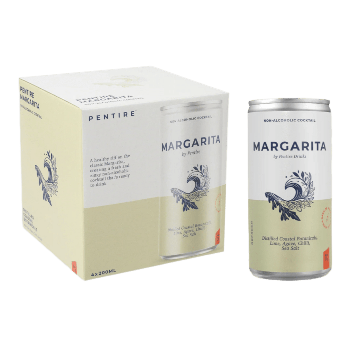 Pentire Drinks Inc. · Pentire Margarita · non - alcoholic RTD 200ml can | socius design in Rochester, MN