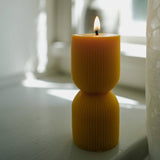 Slow Burn · Pepper (Sml) - Ribbed Beeswax Pillar Candle | socius design in Rochester, MN