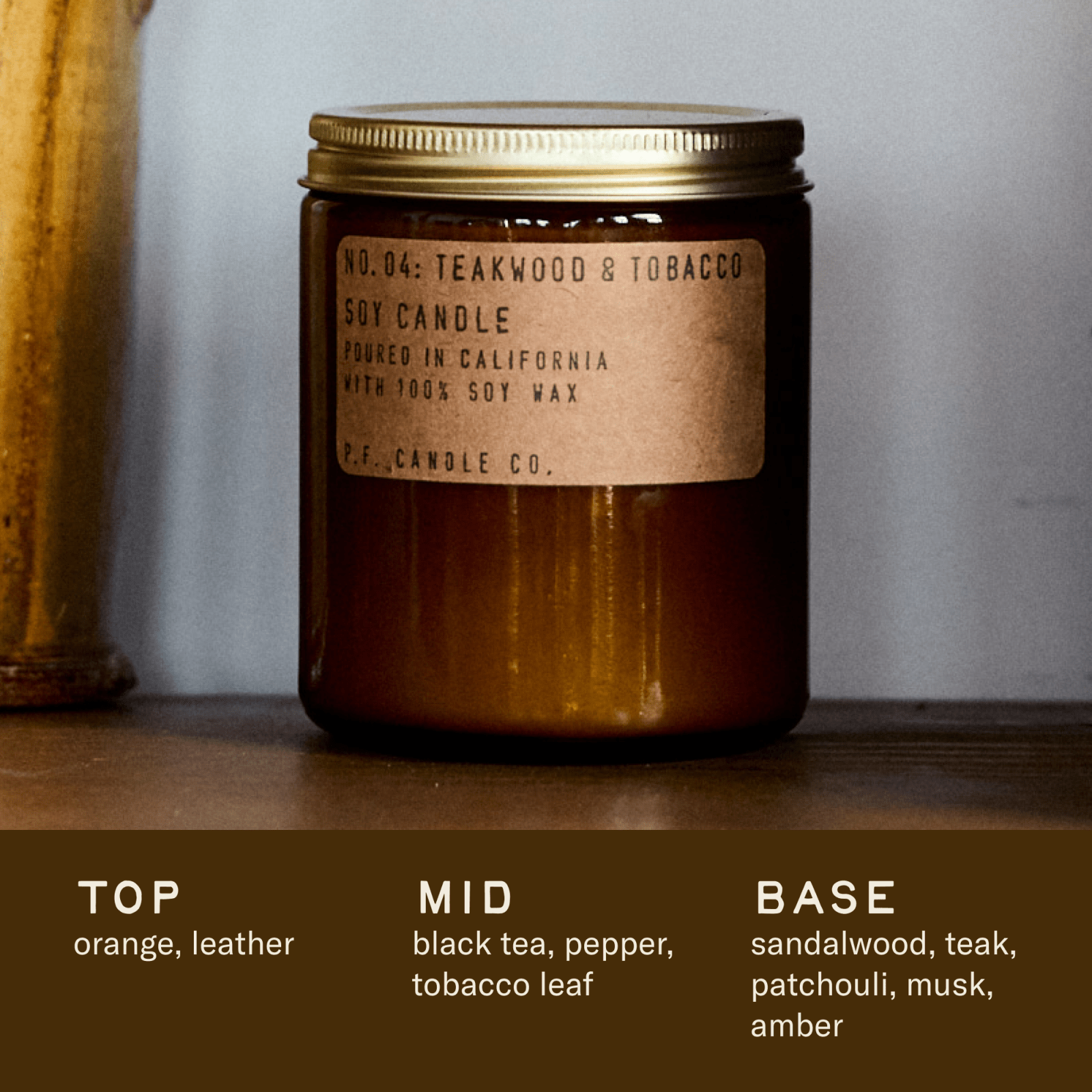P.F. Candle Co. · P.F. Candle Co. - Teakwood & Tobacco - 7.2 oz Standard Soy Candle | socius design in Rochester, MN