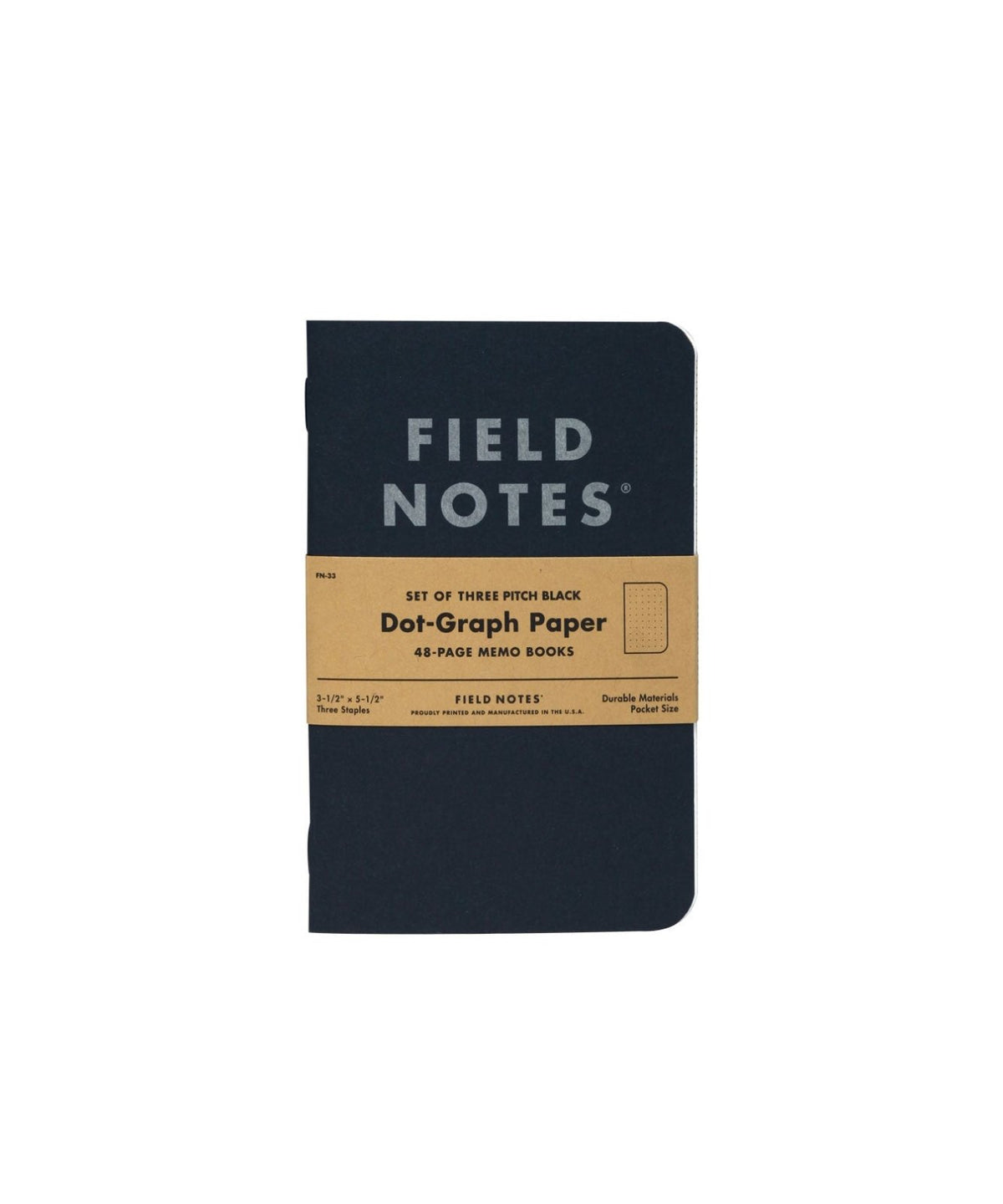 Field Notes · Pitch Black 3-Pack Memo Books · Dot-Graph | socius design in Rochester, MN
