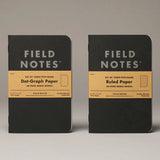 Field Notes Pitch Black dot-graph note book detail
