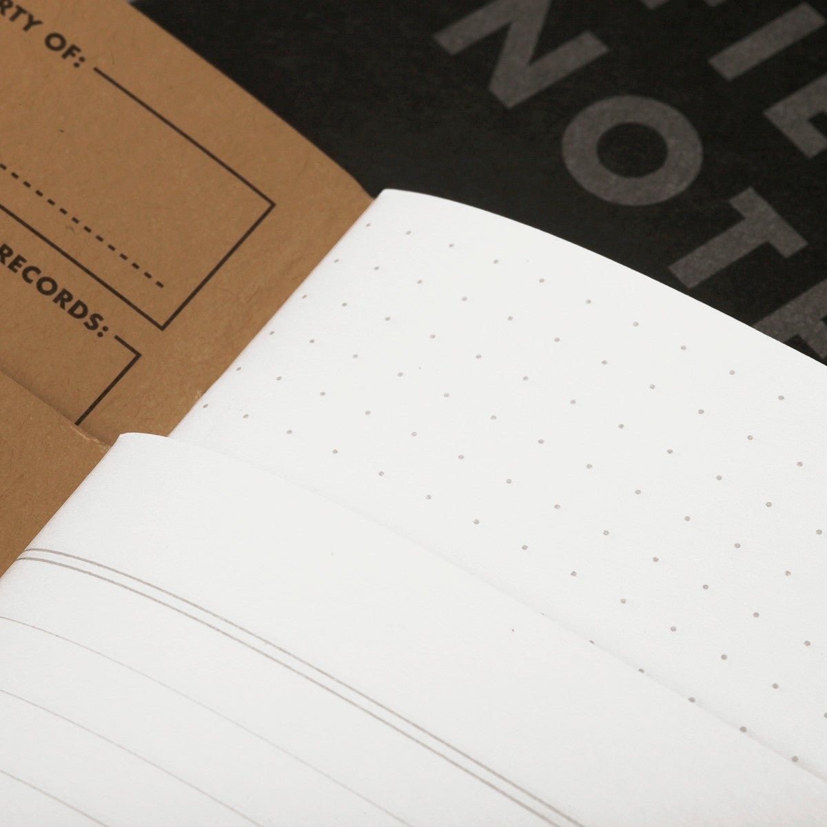 Field Notes Pitch Black dot-graph interior pages