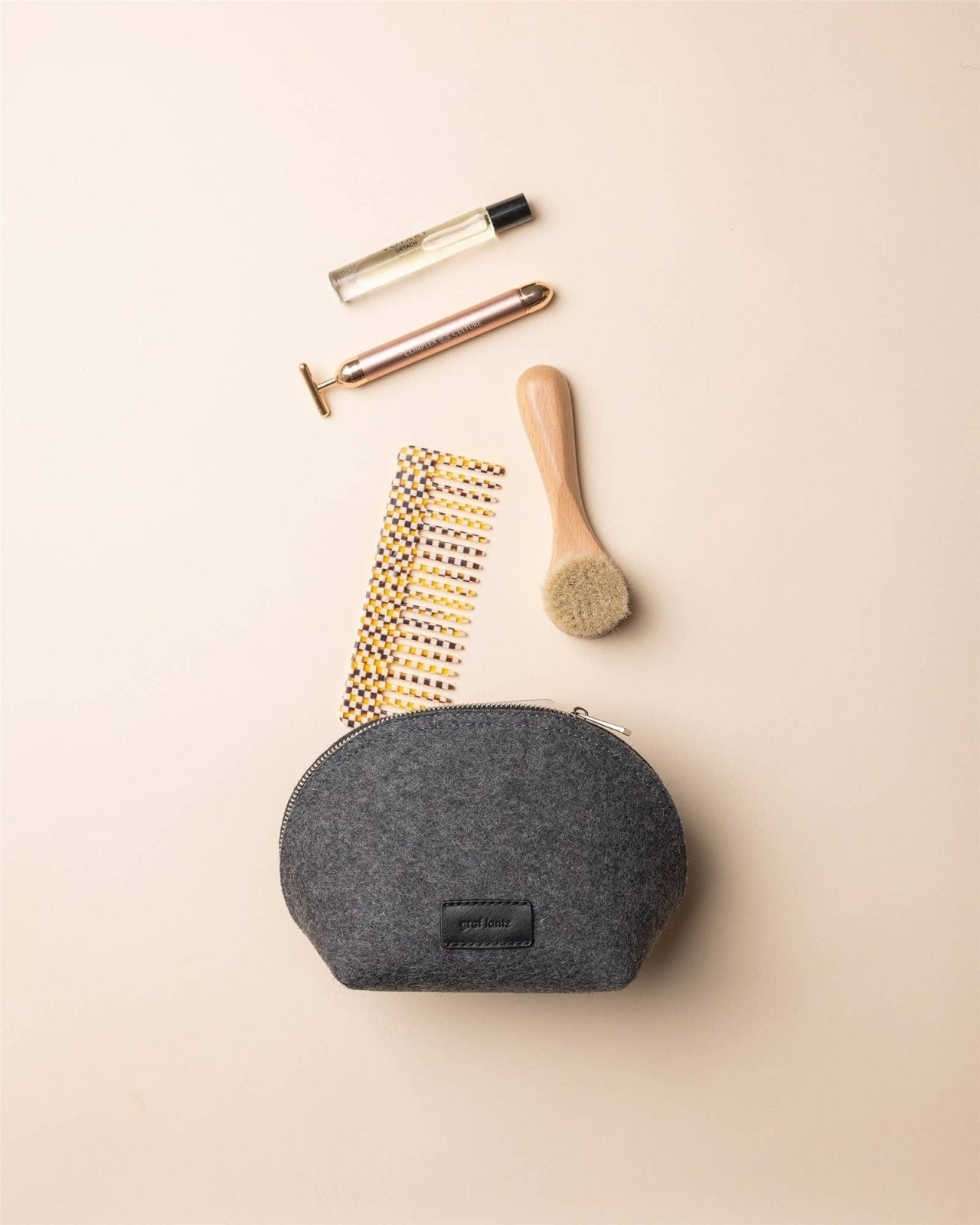 Graf Lantz · Pochi Merino Wool Medium Pouch | Charcoal | socius design in Rochester, MN