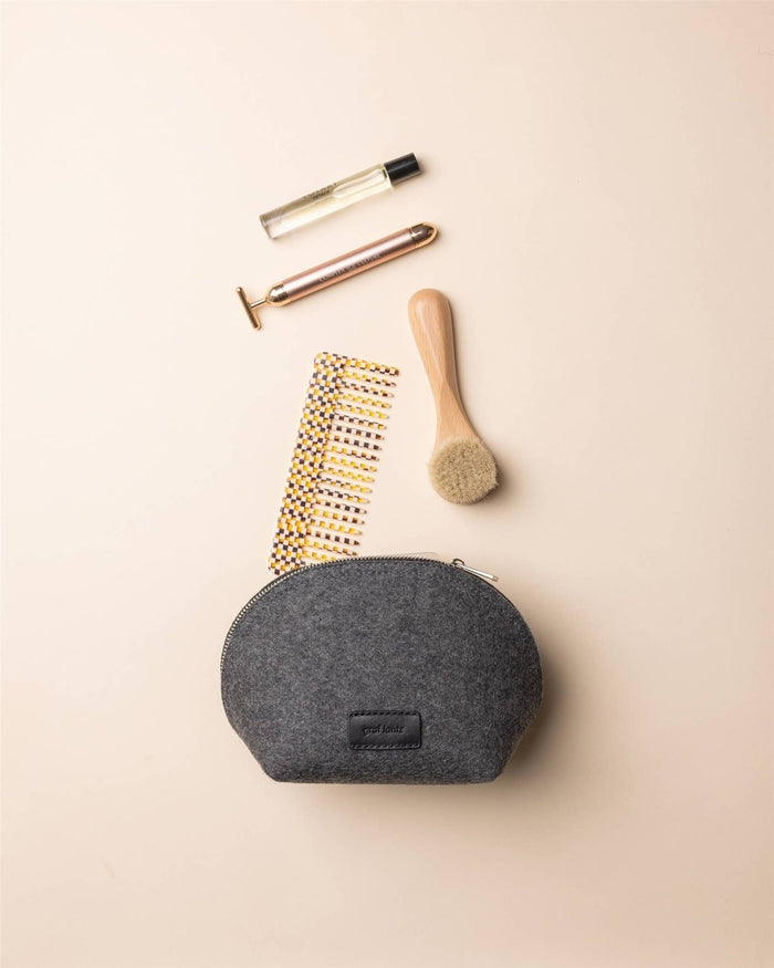 Graf Lantz · Pochi Merino Wool Medium Pouch | Charcoal | socius design in Rochester, MN