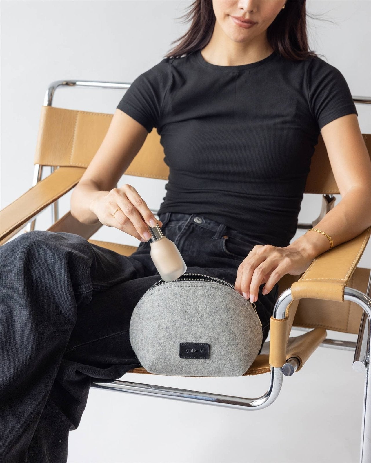 Graf Lantz · Pochi Merino Wool Medium Pouch | Granite | socius design in Rochester, MN