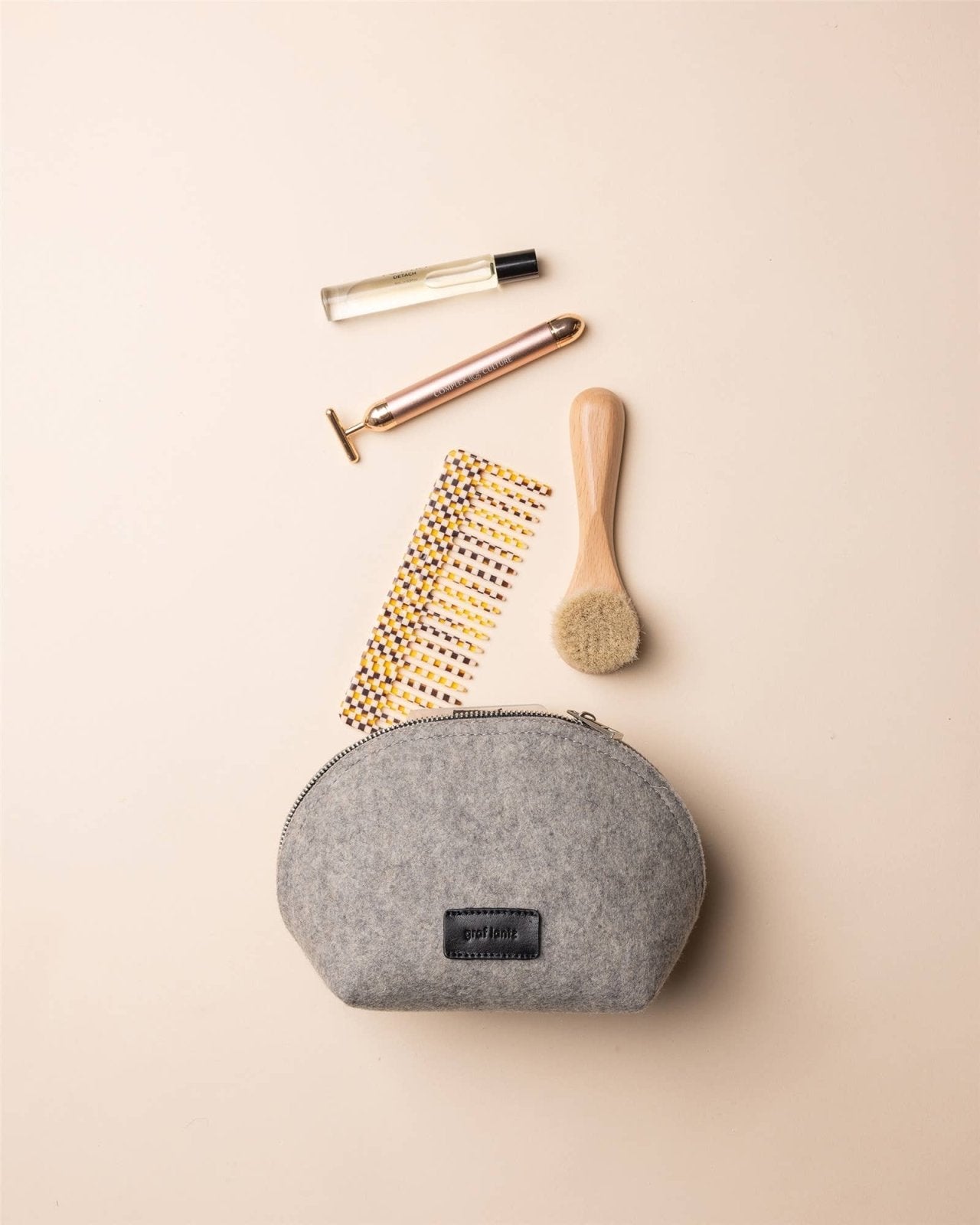 Graf Lantz · Pochi Merino Wool Medium Pouch | Granite | socius design in Rochester, MN