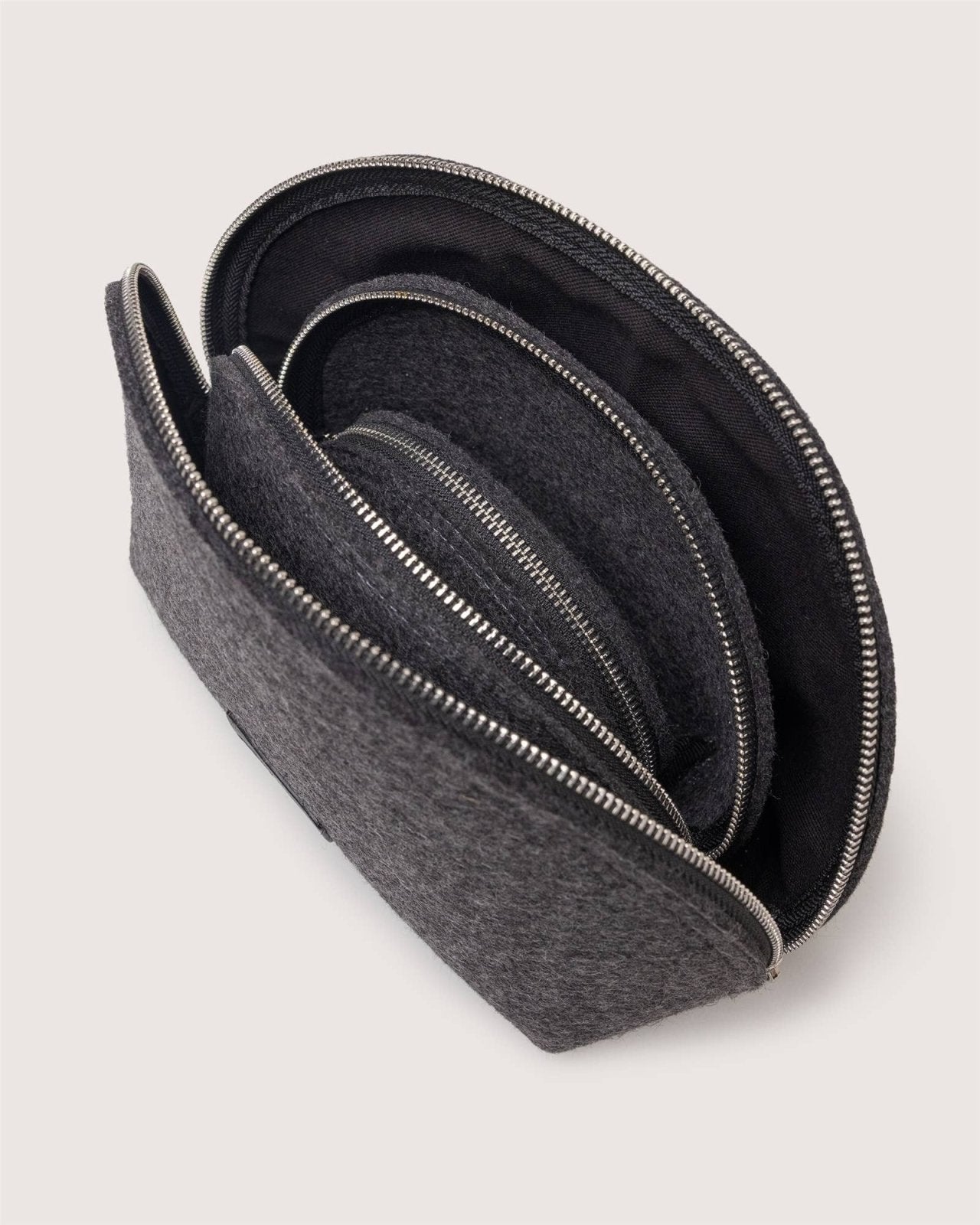 Graf Lantz · Pochi Merino Wool Pouch Set | Charcoal | socius design in Rochester, MN