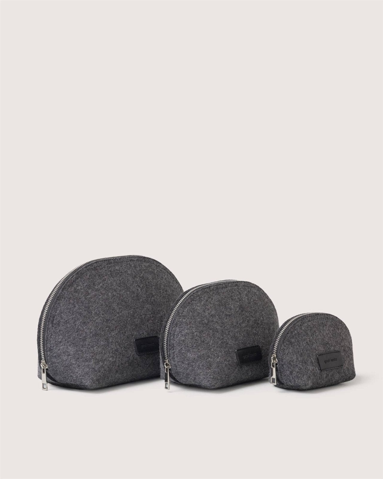 Graf Lantz · Pochi Merino Wool Pouch Set | Charcoal | socius design in Rochester, MN