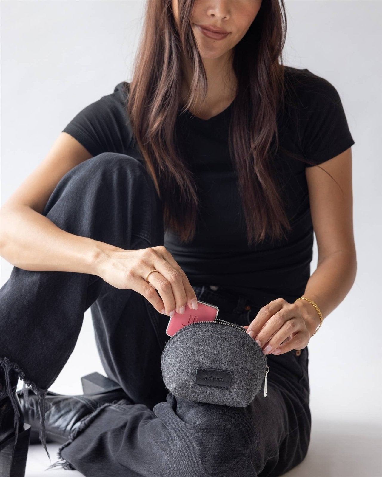 Graf Lantz · Pochi Merino Wool Small Pouch | Charcoal | socius design in Rochester, MN