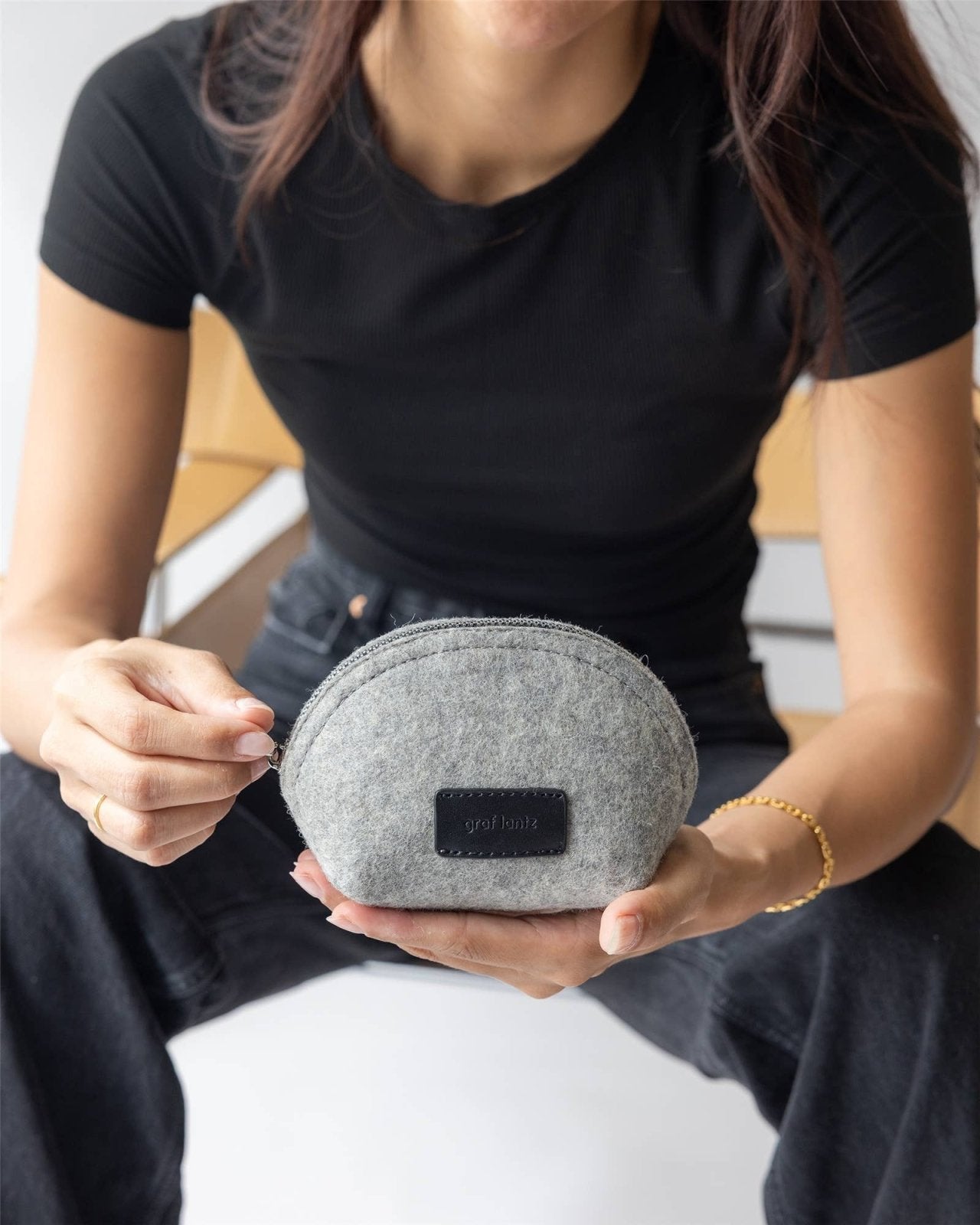 Graf Lantz · Pochi Merino Wool Small Pouch | Granite | socius design in Rochester, MN