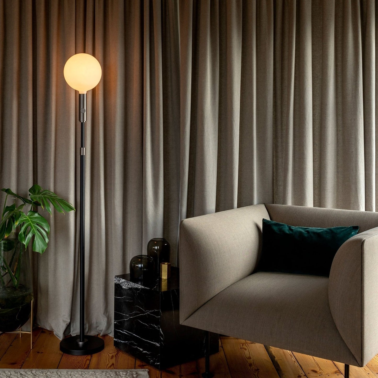 Tala US · Poise Adjustable Floor Lamp in Graphite + Sphere V | socius design in Rochester, MN