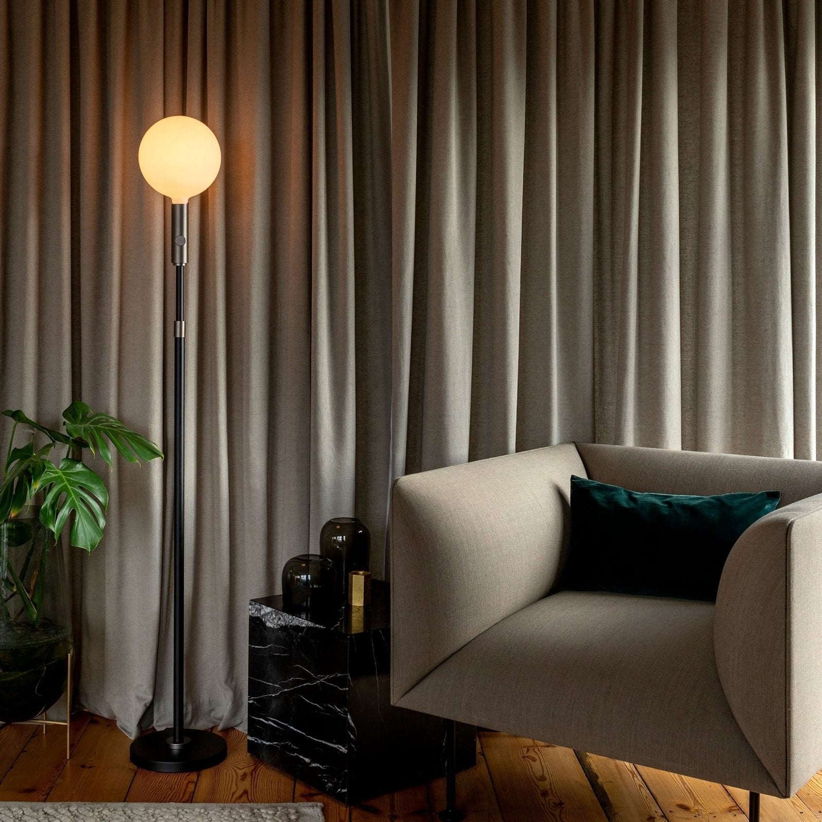 Tala US · Poise Adjustable Floor Lamp in Graphite + Sphere V | socius design in Rochester, MN
