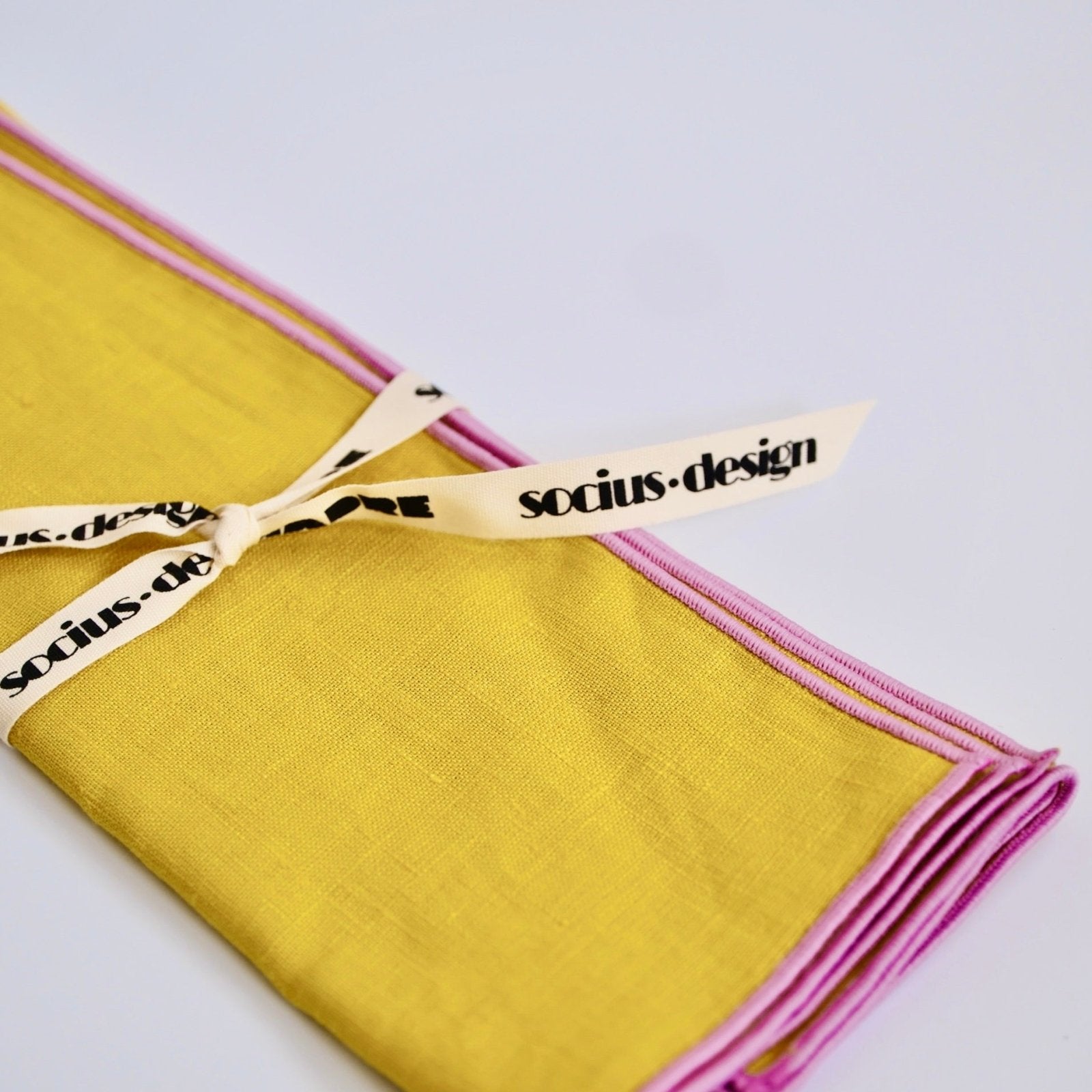 MADRE Linen · Pomelo Linen Cocktail Napkin Set · MADRE Linen x socius design | socius design in Rochester, MN